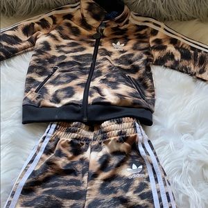 ADIDAS TODDLERS LEOPARD ADIDAS TRACK SUIT